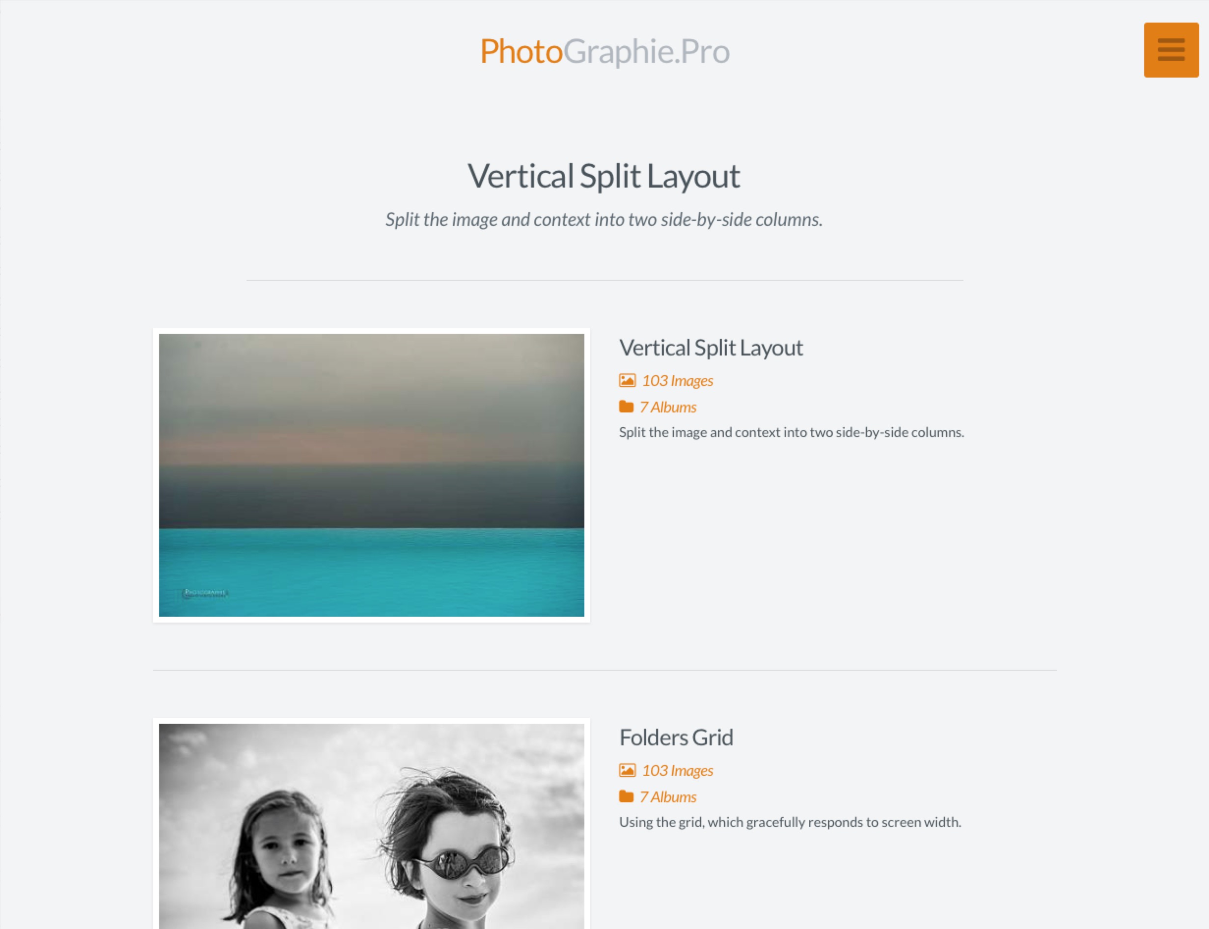 Menu "Slider" comme sur les téléphones portables ou tablettes