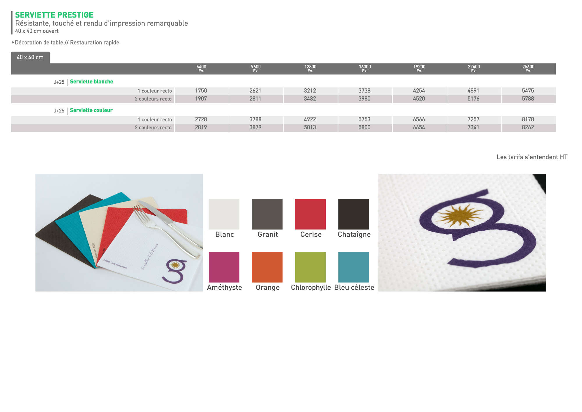 RESTORANT Serviette prestige
