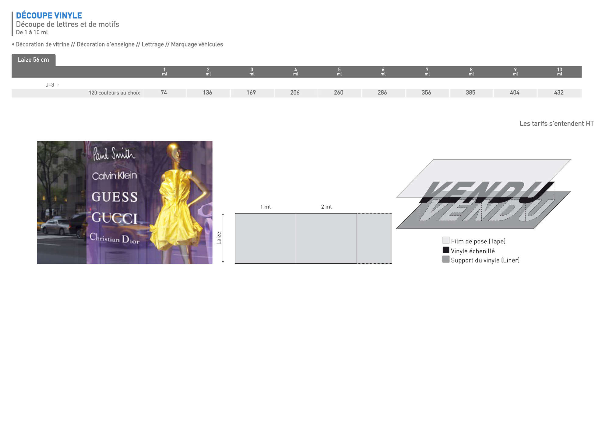SIGNALETIQUE Decoupe vinyle