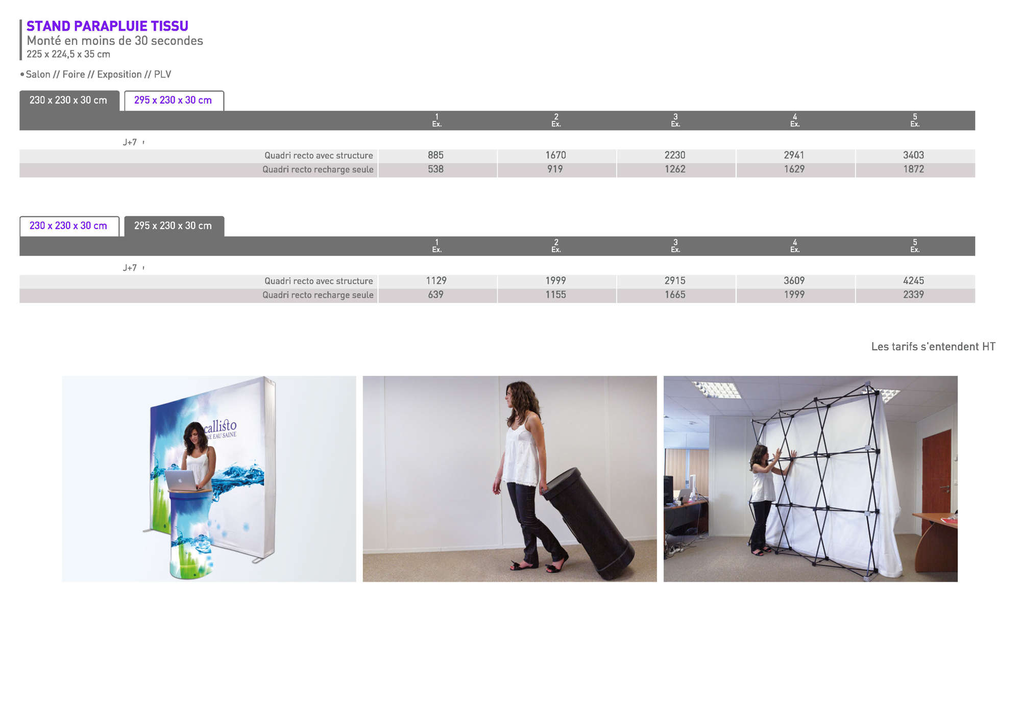 STAND Parapluie tissu