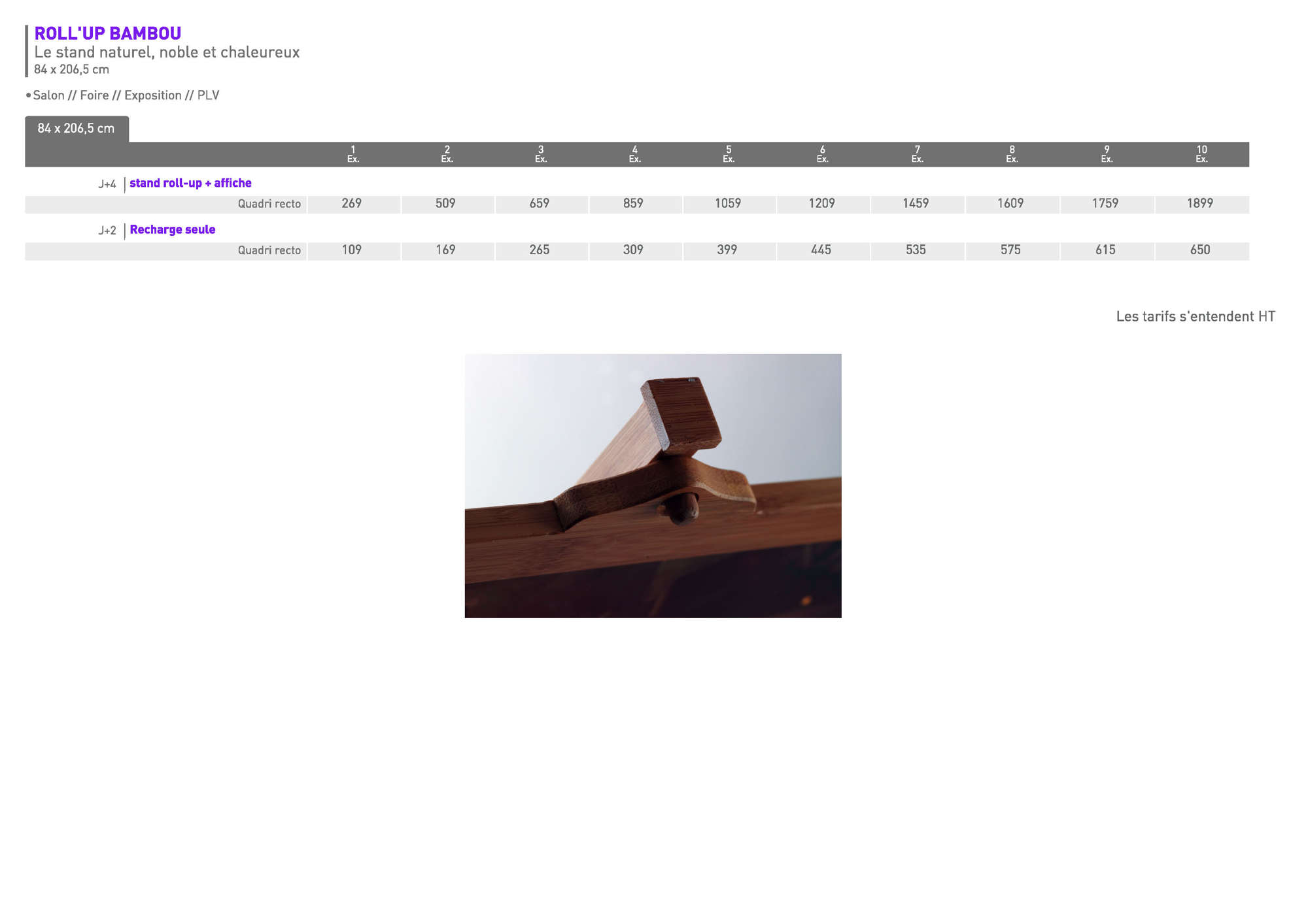 STAND Roll up bambou